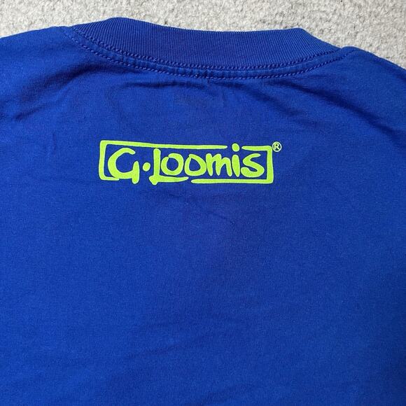 G Loomis T Shirt Mens XL Blue FIsh Skeleton Graphic Outdoors Short Sleeve - Picture 4 of 8